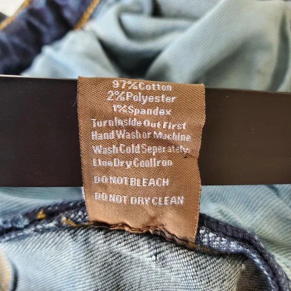 Crysp Denim Jeans Mens 38 Blue Distressed Slim Fit Ripped Stretch Designer Pants - Picture 15 of 16